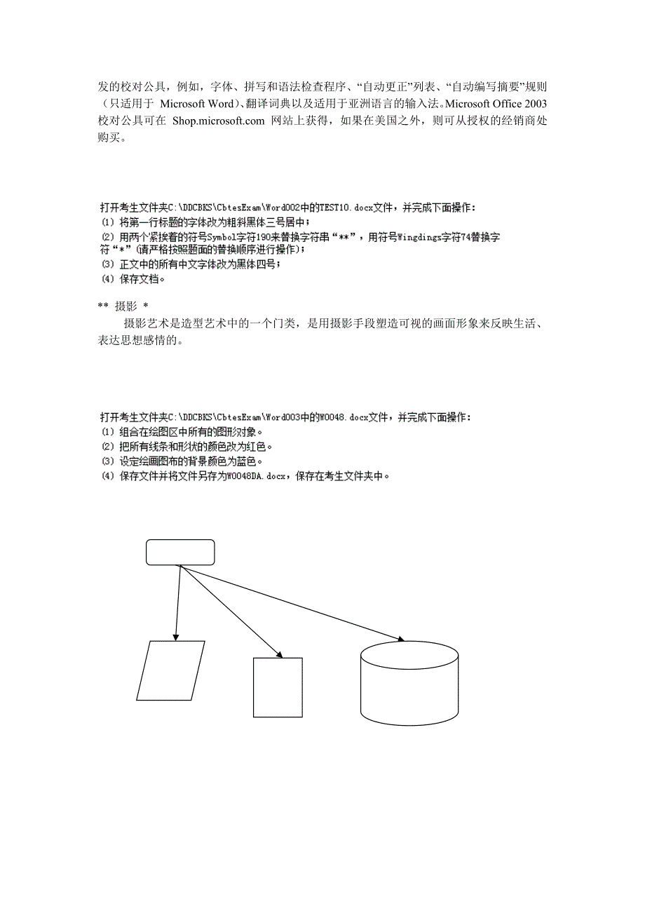 最新电大Word 练习题_第3页