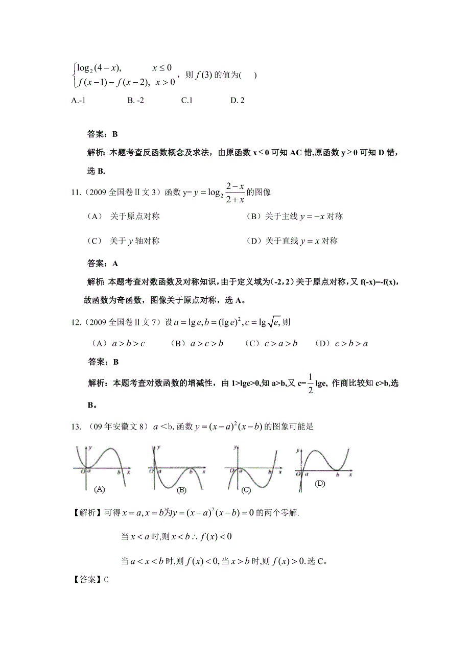 [高三数学]高考文科数学专题复习——函数与导数_第4页