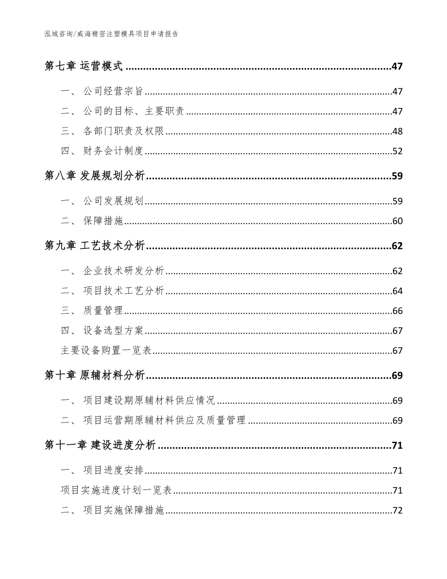 威海精密注塑模具项目申请报告（模板参考）_第3页