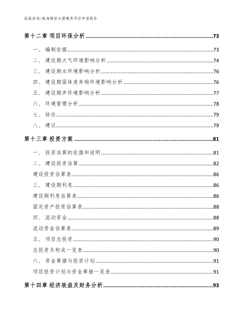 威海精密注塑模具项目申请报告（模板参考）_第4页