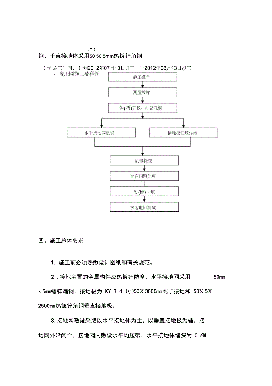 XX变电站接地网大修工程施工专业技术方案_第4页