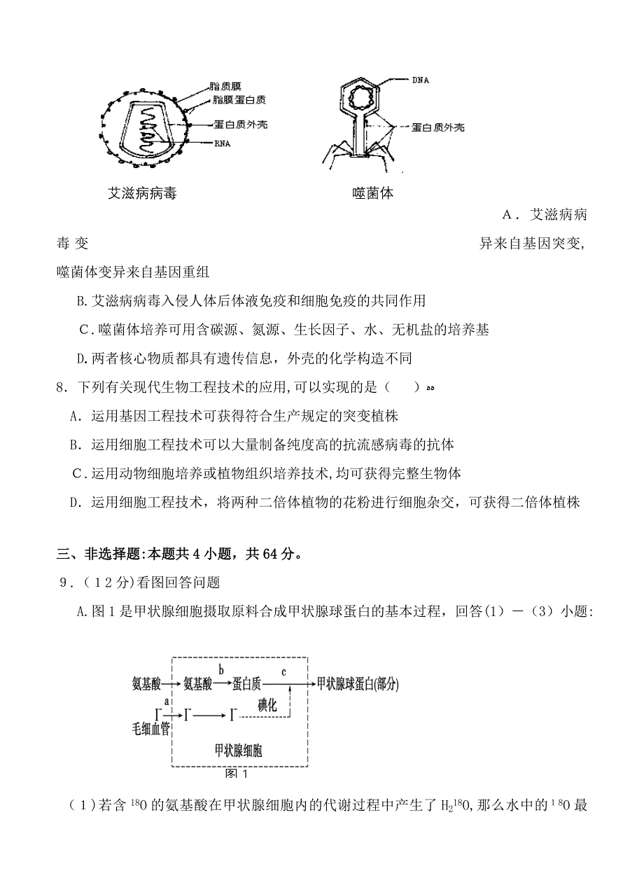 高考理科生物模拟试题(5)_第3页