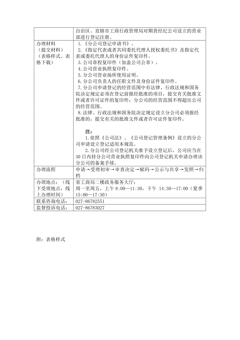 分公司登记申请书_第2页