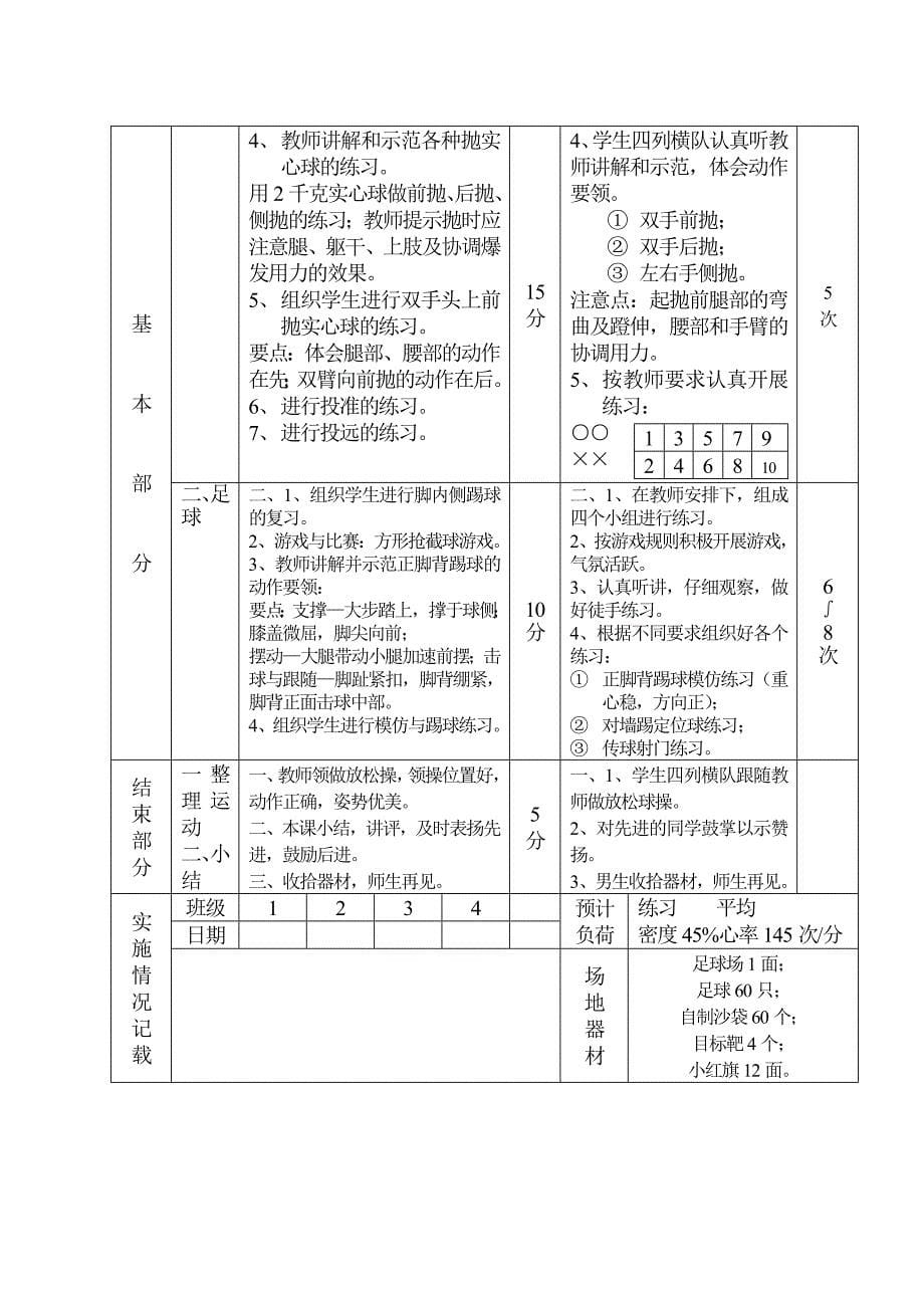 初中体育课教案全集_第5页