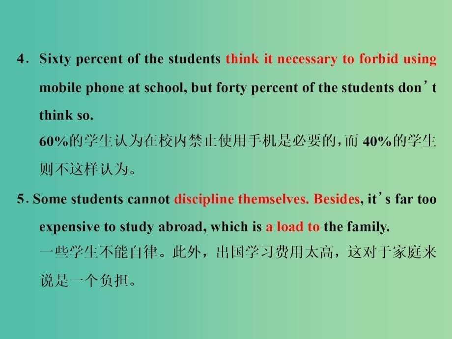 高中英语Unit2CloningSectionⅤWriting-辩论性议论文课件新人教版.ppt_第5页