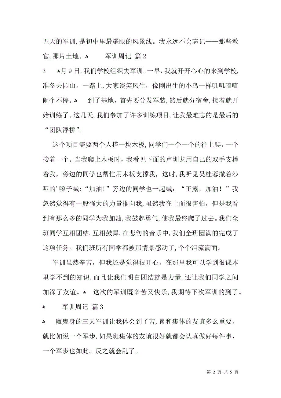 关于军训周记集合5篇_第2页