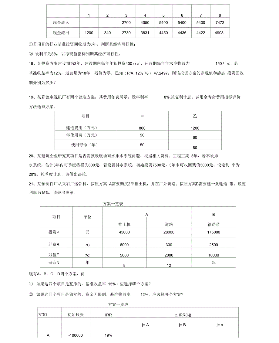 西安建筑科技大学工程经济与项目管理题库_第2页