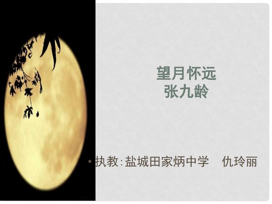 高中语文《望月怀远》教学课件 苏教版选修《唐诗宋词选读》_第1页