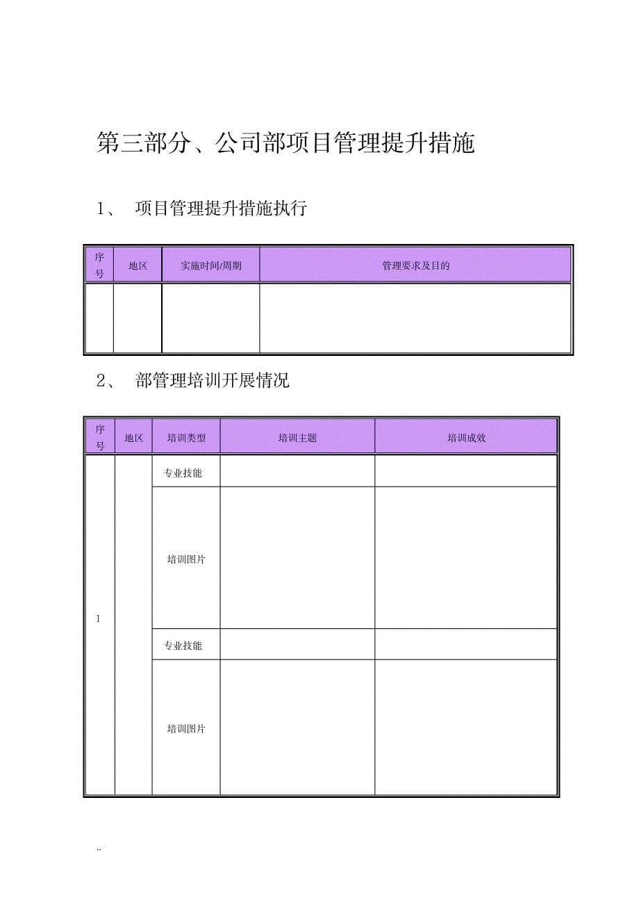 工作月报模板_办公文档-工作总结_第5页