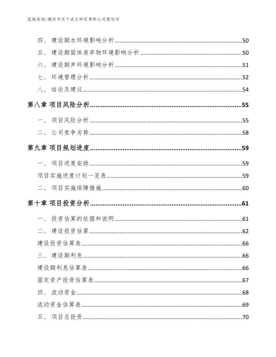 潍坊市关于成立砂石骨料公司策划书_第5页