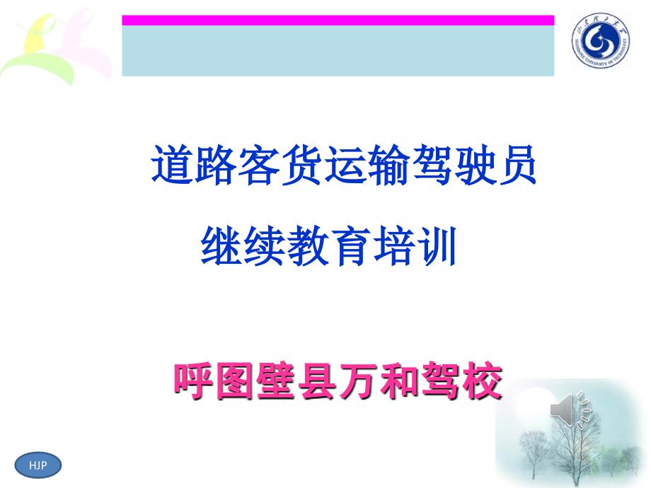 道路运输驾驶员继续教育培训1_第1页