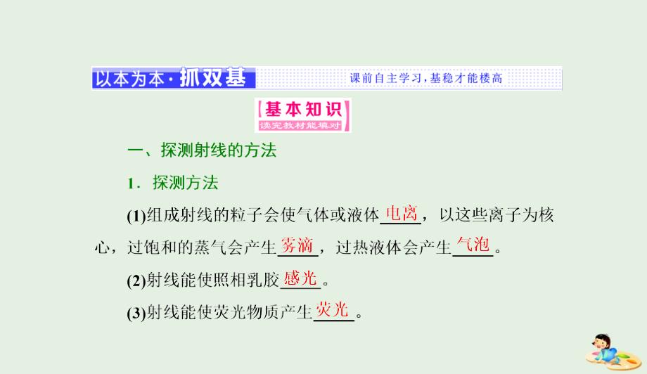 山东省专用高中物理第十九章原子核第34节探测射线的方法放射性的应用与防护课件新人教版选修350412343_第2页