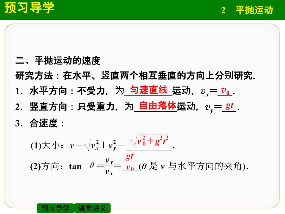 52平抛运动课件（人教版必修2）_第4页