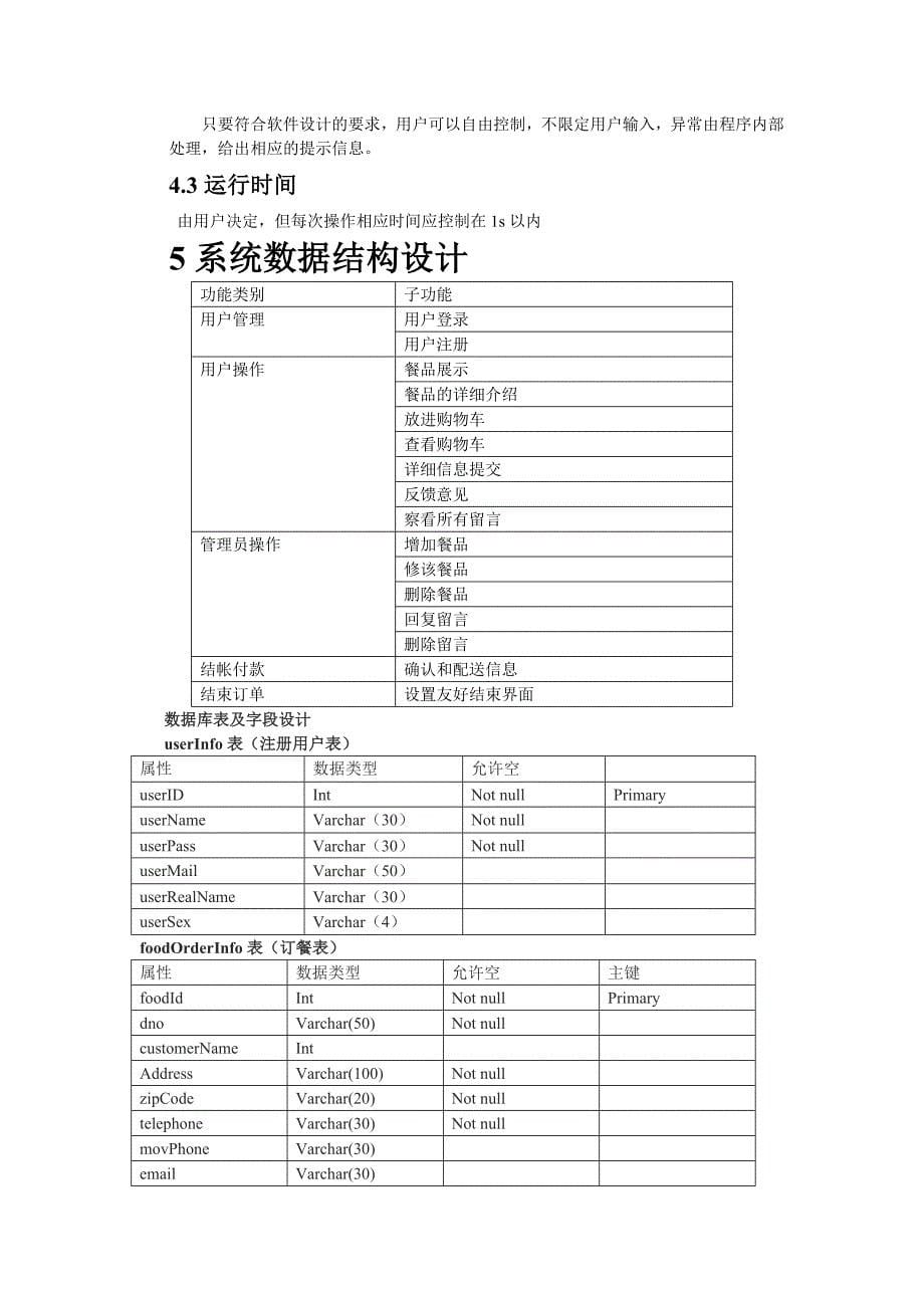 校园在线订餐管理系统概要设计说明书_第5页