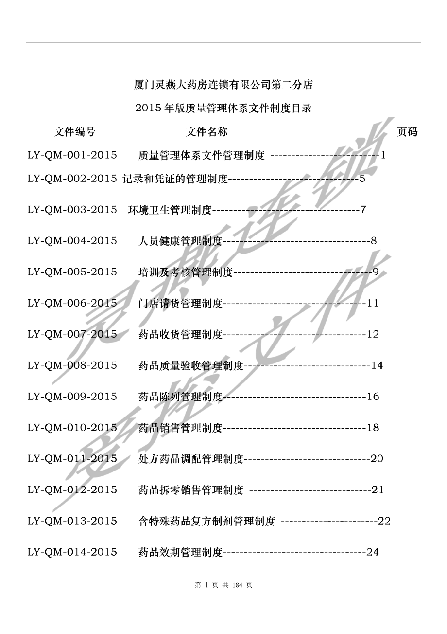 连锁药店门店制度汇编_第1页