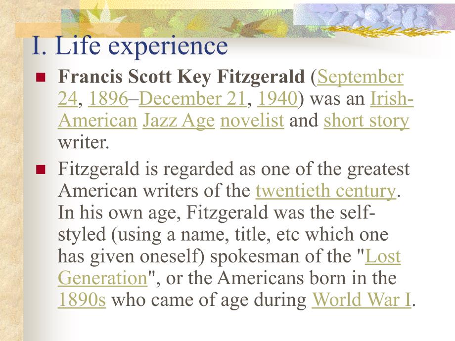 美国文学11 FScott Fitzgerald_第3页