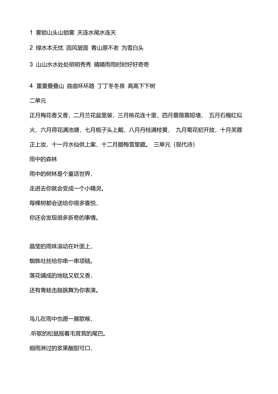 人教版小学语文各册课本日积月累汇总_第4页