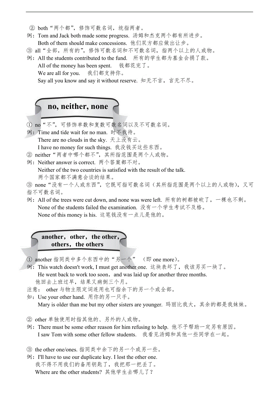 人教版新目标初二上Unit1同步语法专题“不定代词”答案不全_第3页