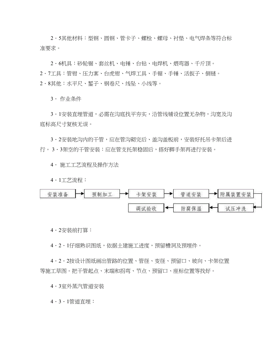 蒸汽管道及附属装置施工工艺(精)_第2页