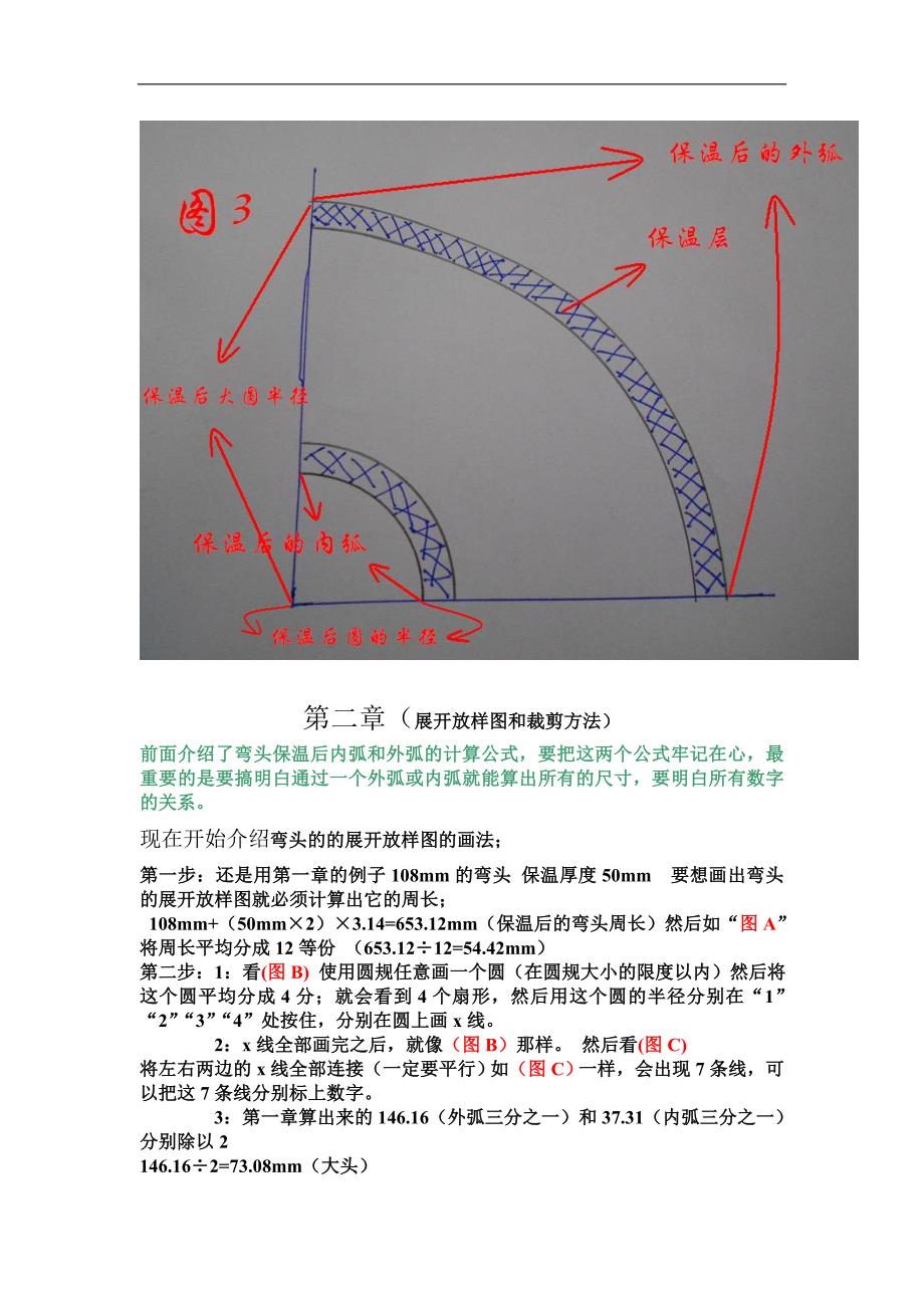 管道保温施工外铁皮弯头钣金计算方法.doc_第4页