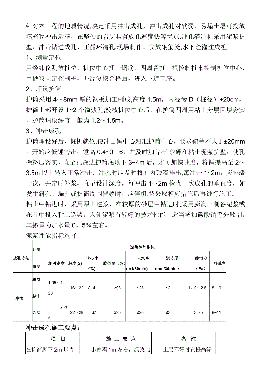 【精品施工方案】泥浆护壁冲孔灌注桩施工方案.doc_第3页