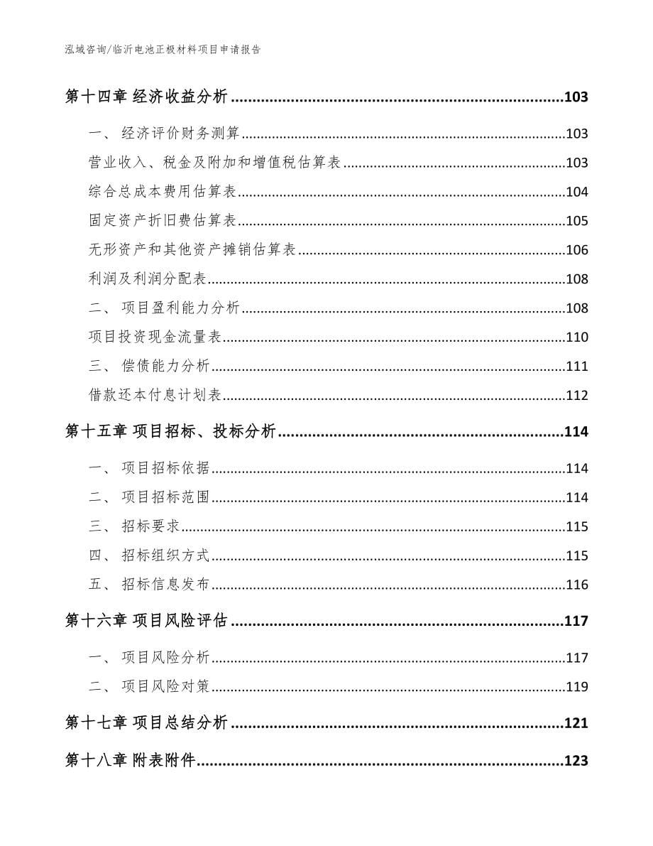 临沂电池正极材料项目申请报告（模板参考）_第5页