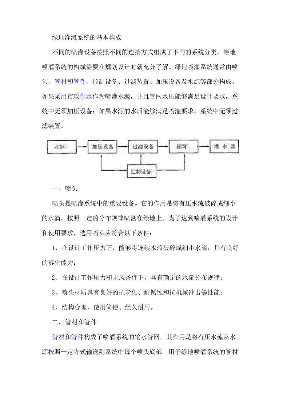 绿地灌溉系统的基本构成_第1页