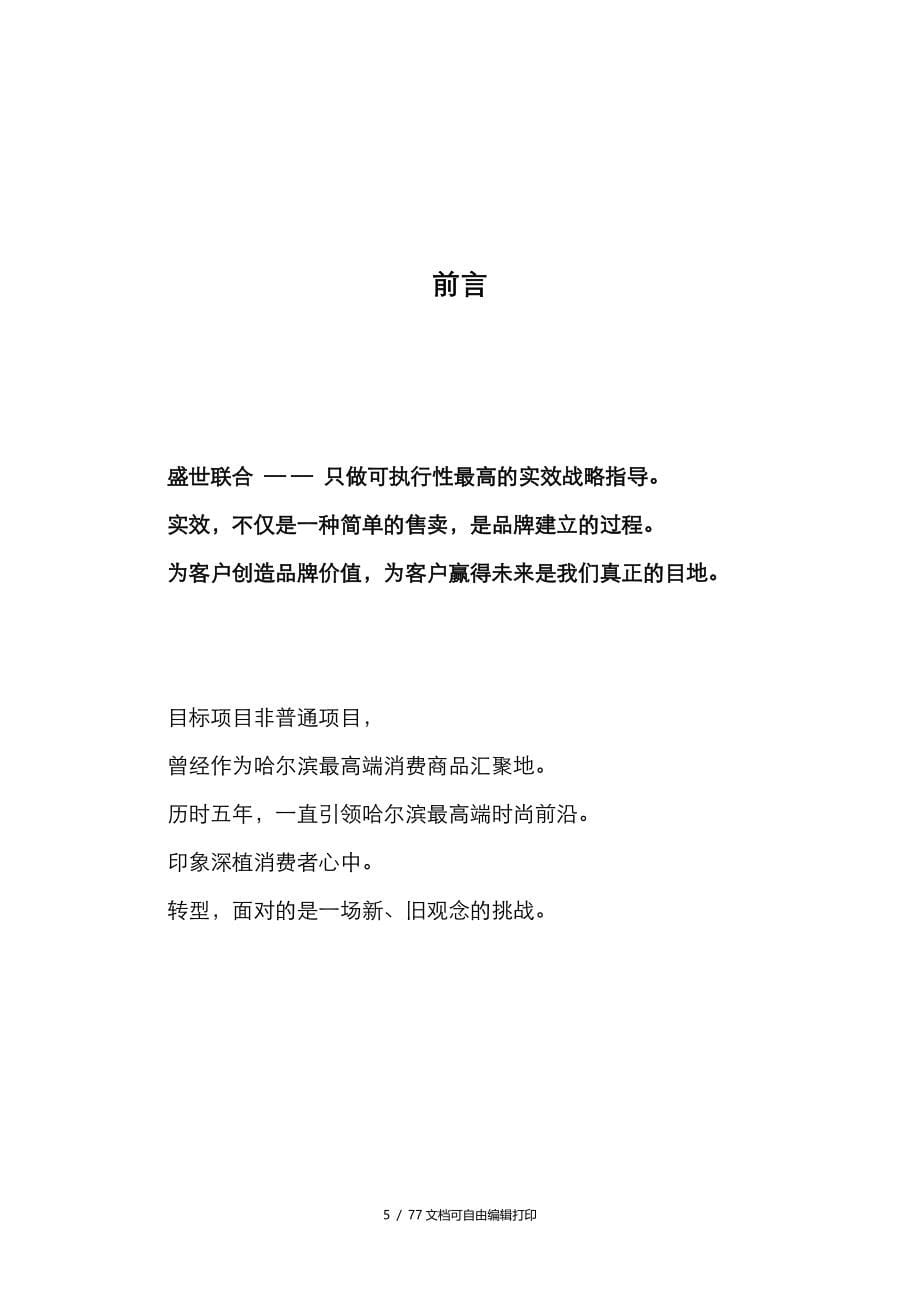 侨福集团哈尔滨商业项目建议书_第5页