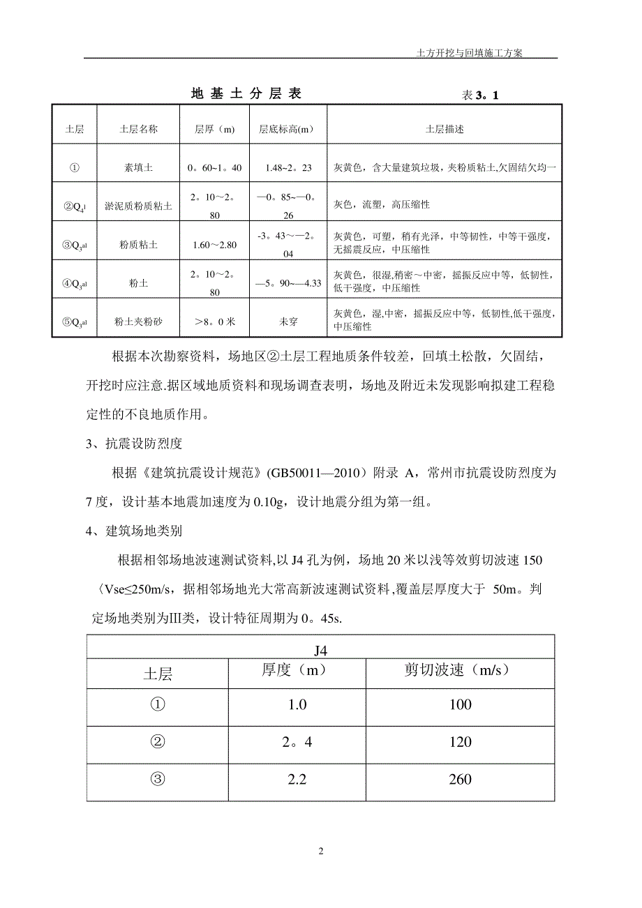 土方开挖与回填施工方案_第4页