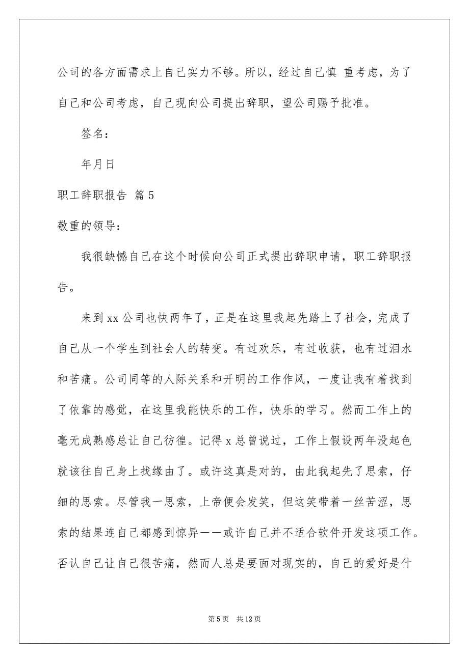 2023年职工辞职报告28范文.docx_第5页