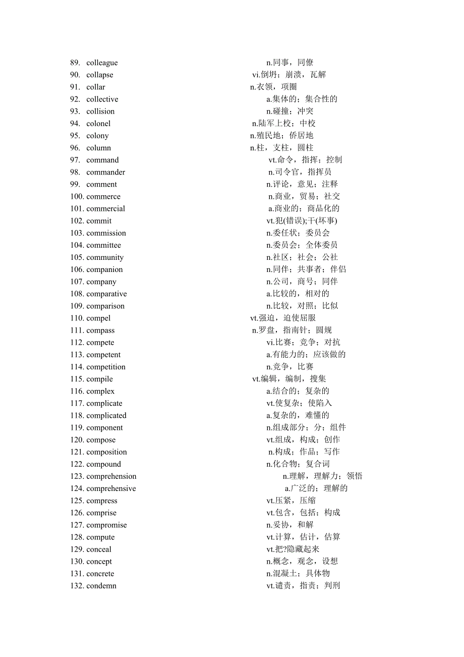 大学英语四级C字部单词.doc_第3页