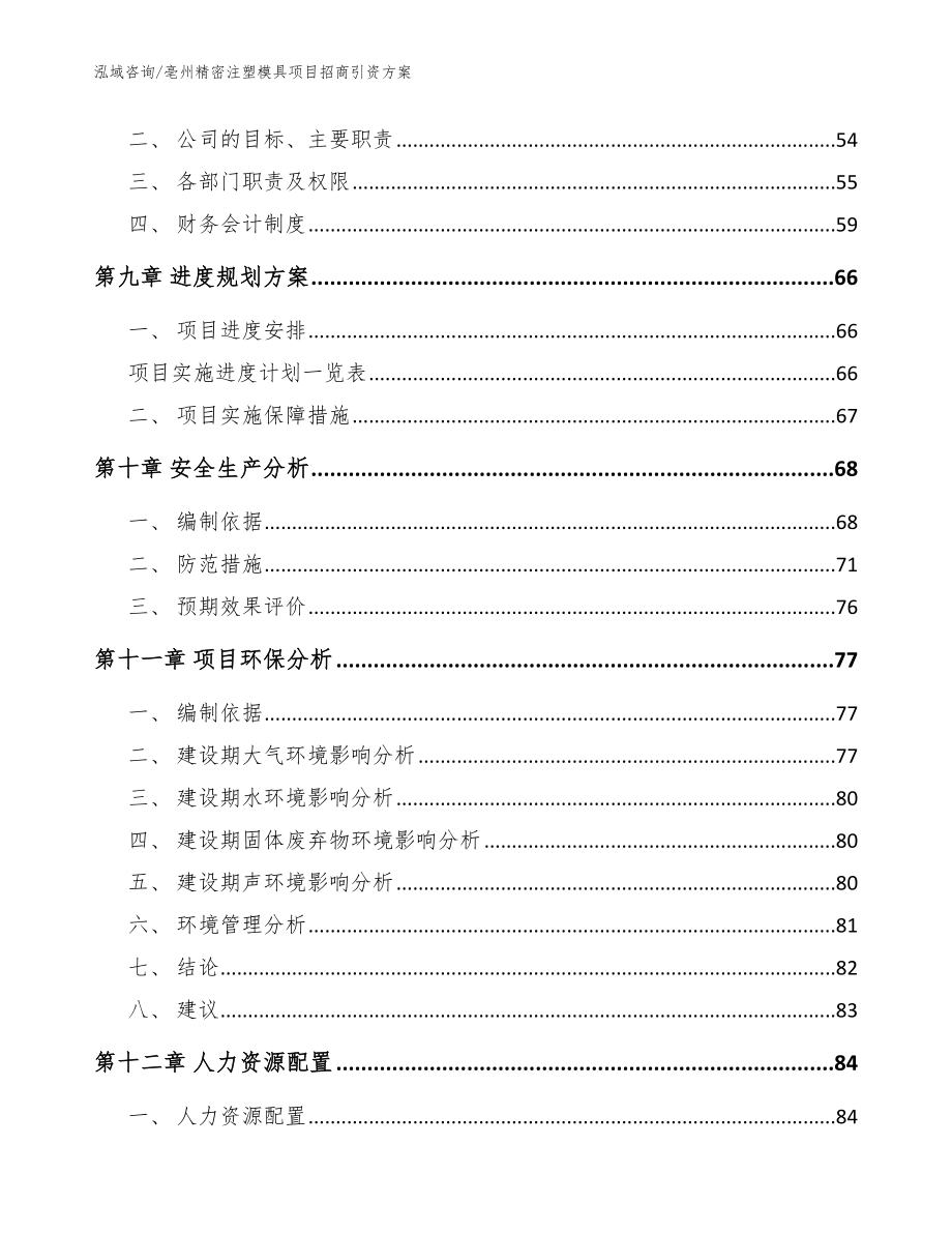 亳州精密注塑模具项目招商引资方案模板范本_第4页