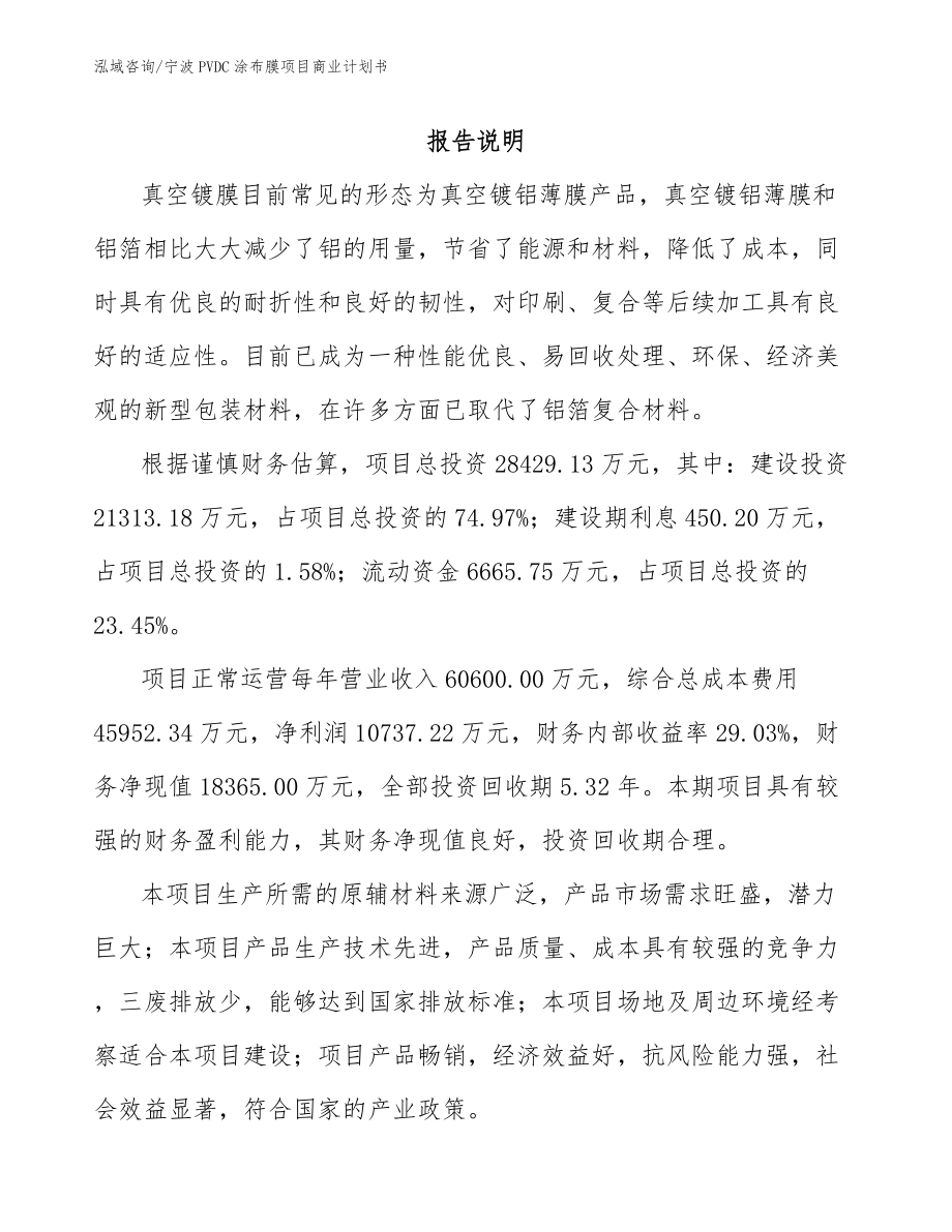 宁波PVDC涂布膜项目商业计划书_第2页