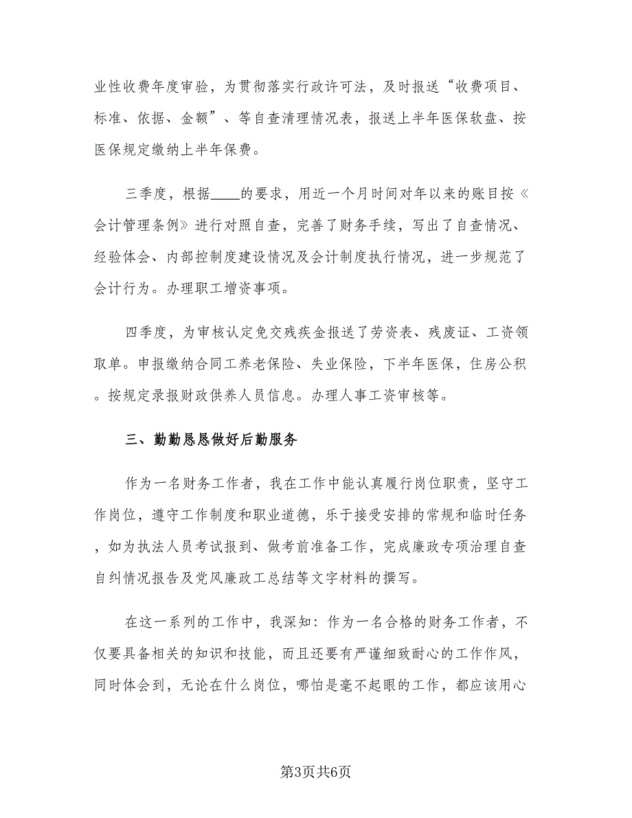 企业会计年终工作总结标准范文（二篇）_第3页