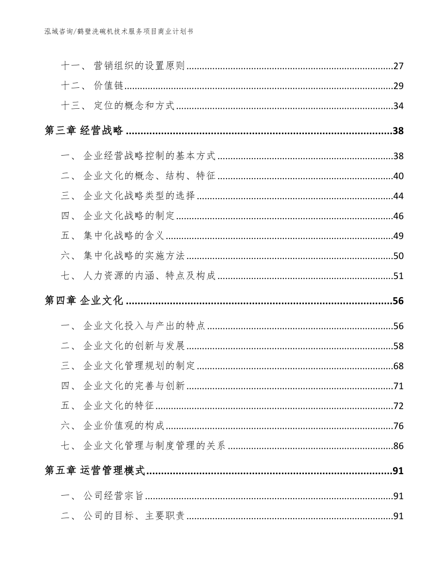 鹤壁洗碗机技术服务项目商业计划书模板参考_第2页