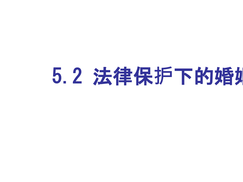 法律保护下的婚姻(上课)_第1页