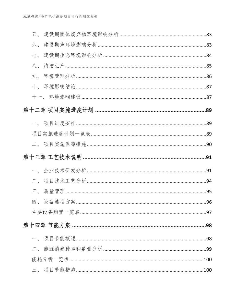 海口电子设备项目可行性研究报告（模板）_第5页