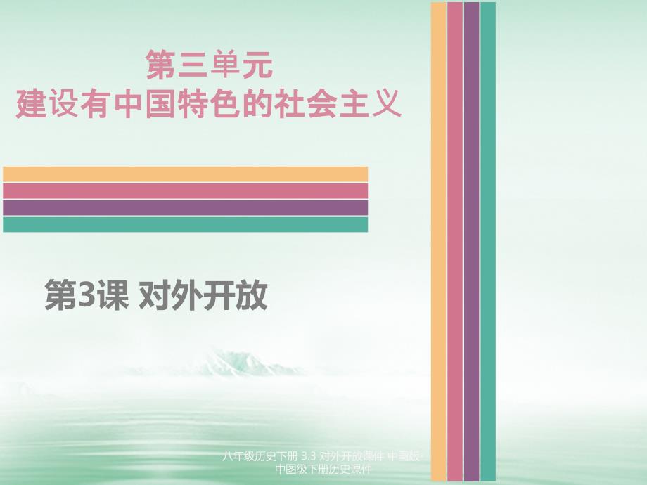 最新八年级历史下册3.3对外开放课件中图版中图级下册历史课件_第1页