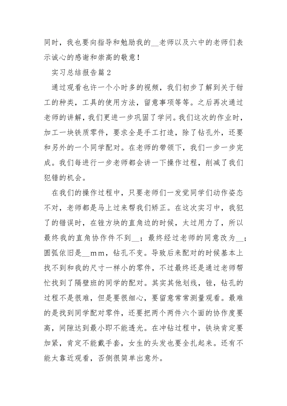实习总结报告10篇_第2页