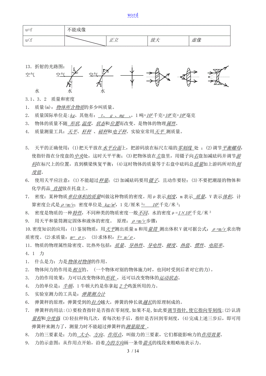 初中物理复习资料大全_第3页