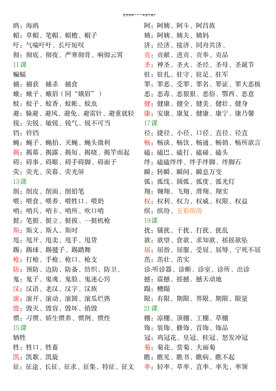 2023年四年级下册语文一字组多词_第2页