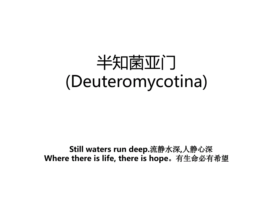 半知菌亚门(Deuteromycotina)_第1页