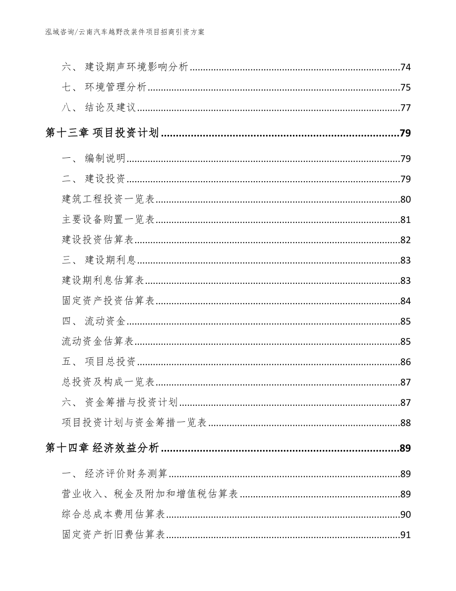 云南汽车越野改装件项目招商引资方案【参考模板】_第4页