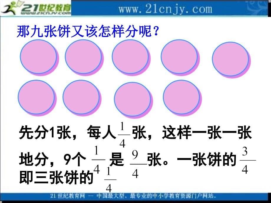 (北师大版)五年级数学上册课件_分饼_4_第5页