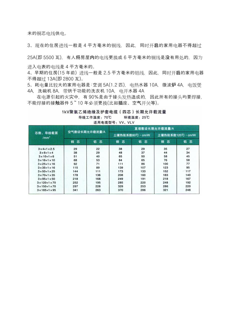 电工常识-电线电缆负载电流值.doc_第3页