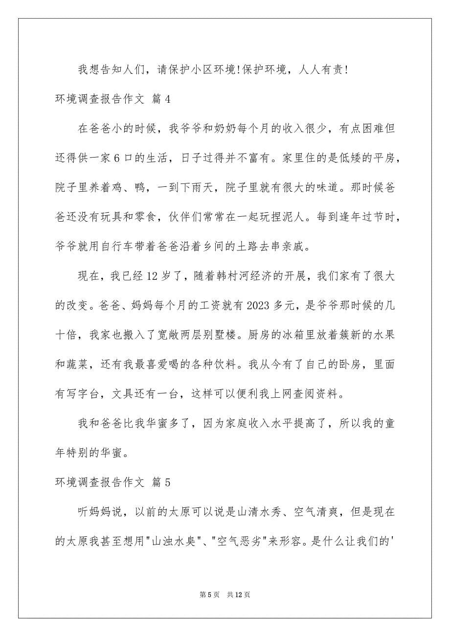 2023环境调查报告作文187范文.docx_第5页