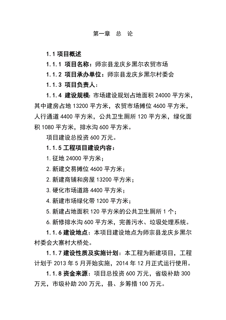 农贸市场建设项目立项投资计划书--大学论文_第2页