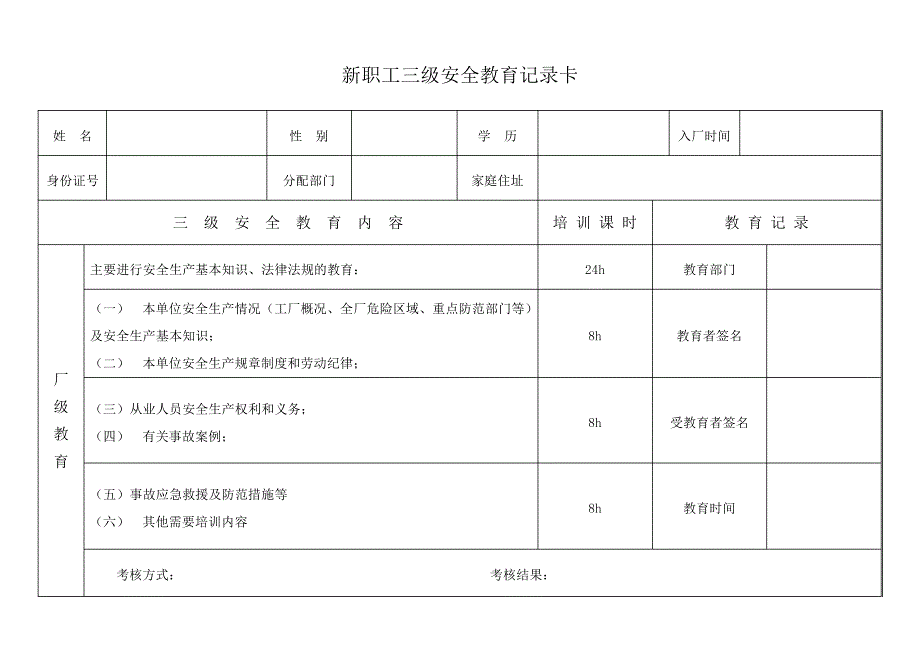 化工企业新职工三级安全教育24823_第1页