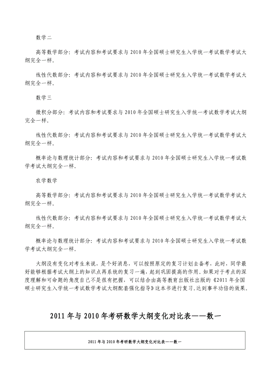 【海文考研数学】：数学大纲权威解析及其与变化详细对比07664_第2页