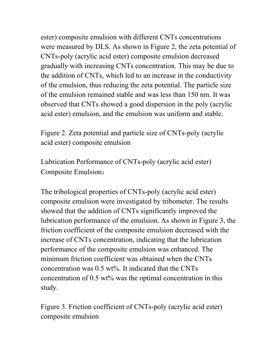 碳纳米管-聚丙烯酸乙酯复合乳液的制备及其润滑性能研究.docx_第4页